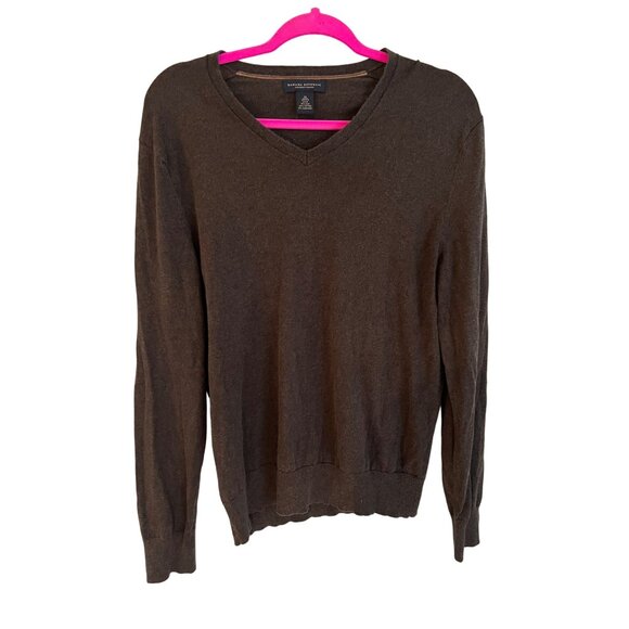 Banana Republic Other - Banana Republic Luxury Sweater Brown V-neck Silk Cashmere Cotton Men Medium